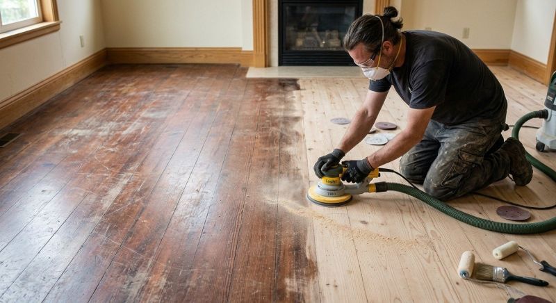 Cabin Floor Refinishing in Overland Park, KS